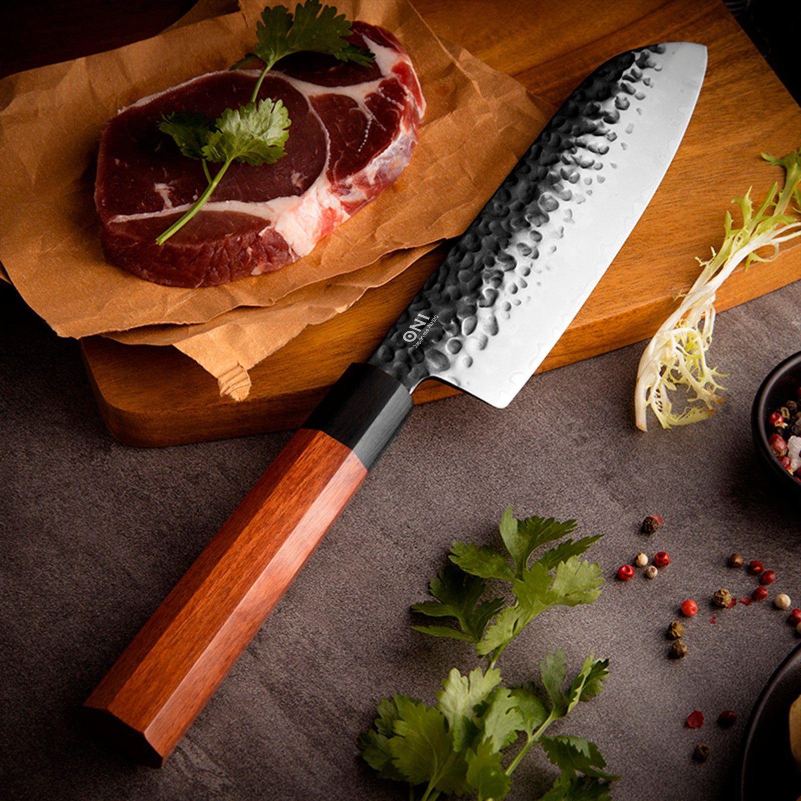Oni Craft Santoku, 18 cm Japans keukenmes — photo 3 of 4