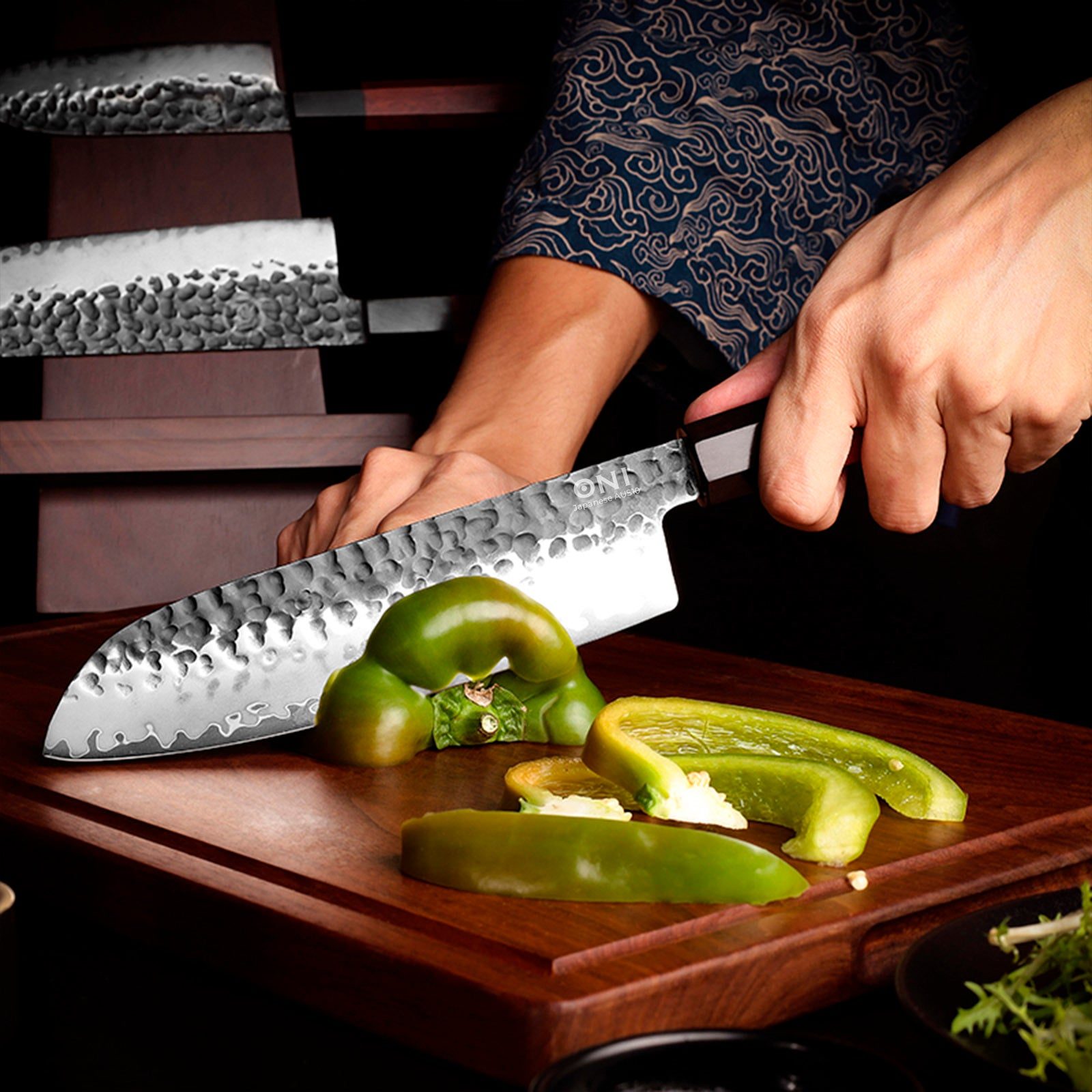 Oni Craft Santoku, 18 cm Japans keukenmes — photo 4 of 4
